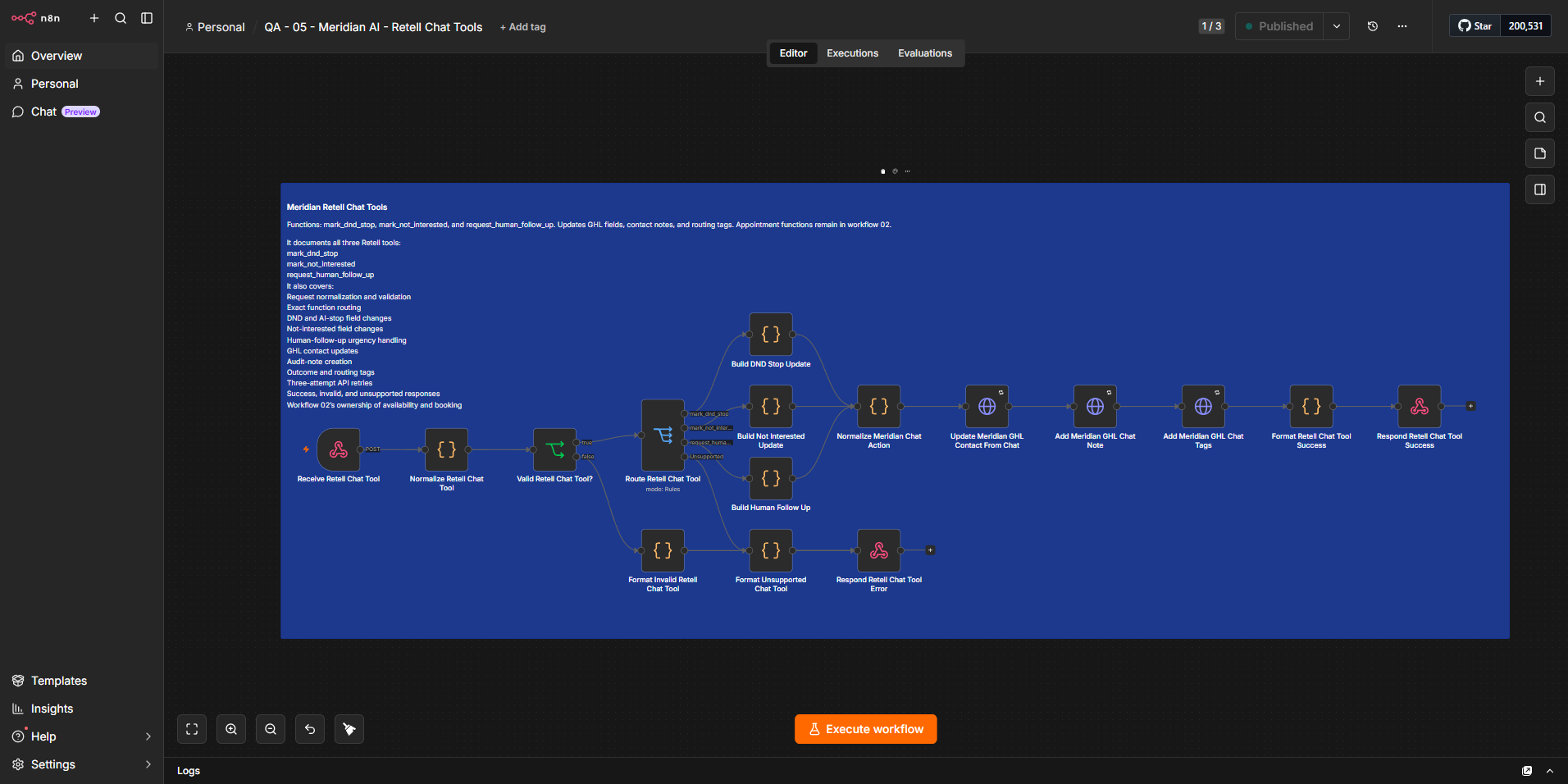 Real n8n Workflow 05 Retell chat tools