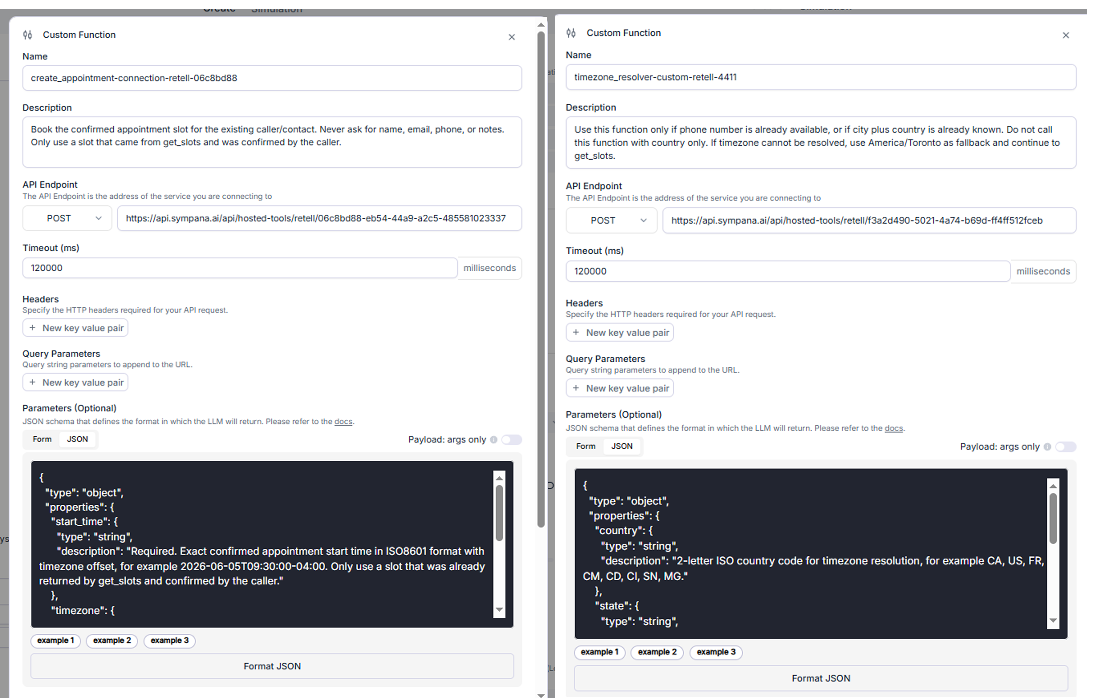 Retell AI Custom Functions