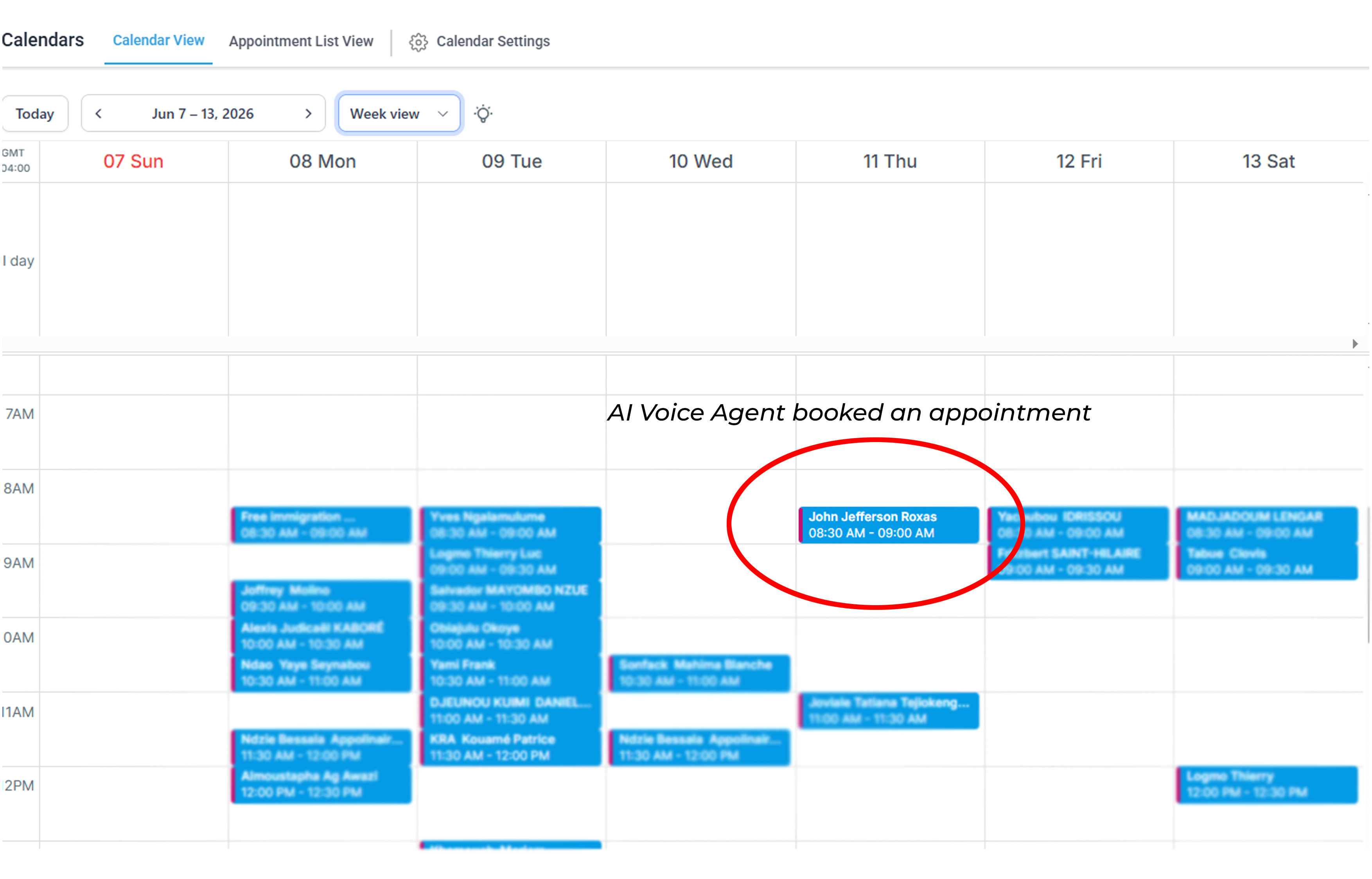 GHL Calendar — Appointment Booked by AI