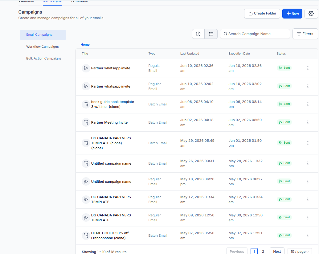Email Campaign preview